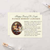 Carte Fête de Saint Joseph Prière Memorare catholique (Devant/Arrière en situation)