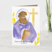 Carte Fête de Saint Luc Octobre 18 Catholique (Devant)