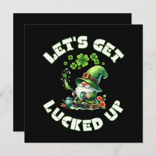 Carte fête de saint patrick (Devant / Derrière)