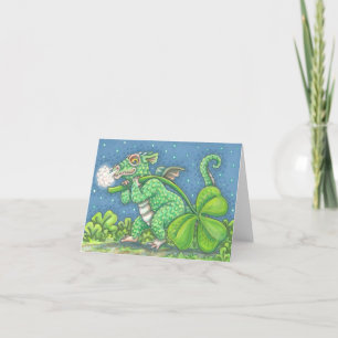 Carte Fête de Saint-Patricks BÉBÉ IRLANDAIS DRAGON NOTE 