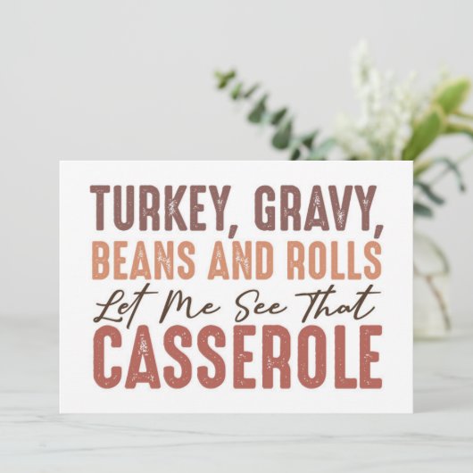 Carte Fête de Thanksgiving (Debout devant)