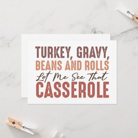 Carte Fête de Thanksgiving (Devant/Arrière en situation)