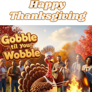 Carte Fête de Thanksgiving drôle de dinde