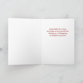 Carte Fête de Thanksgiving pour une nièce avec un dindon (Intérieur)