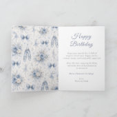Carte Fête de tutu de ballet bleu (Intérieur)