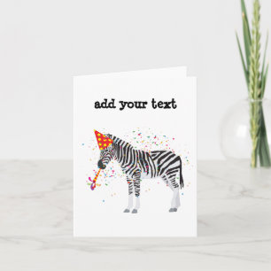 Carte Fête de zèbres - Des animaux font la fête