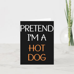 Carte Fête déguisée en hot dog drôle Halloween