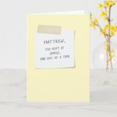 Carte Fête des 20 ans d'abstinence, Simplicité (Fleur jaune)