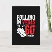 Carte Fête des 60 ans à Las Vegas - Rouler à Vegas (Devant)