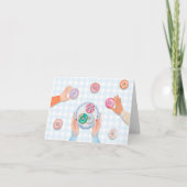 Carte Fête des beignes colorées (Devant)
