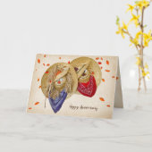 Carte Fête des casquettes de la paille d'automne (Fleur jaune)