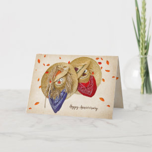 Carte Fête des casquettes de la paille d'automne