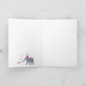 Carte Fête des éléphants - Animaux ayant une fête (Intérieur)