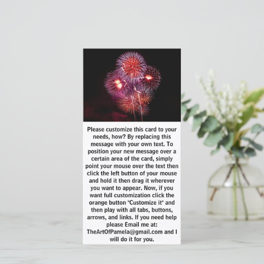 Carte Fête des feux d'artifice explosifs