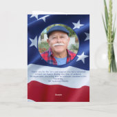 Carte Fête des funérailles de l'ancien combattant milita (Dos)