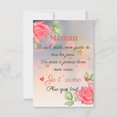 Carte fête des mamans (Devant)