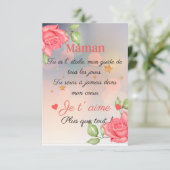 Carte fête des mamans (Debout devant)