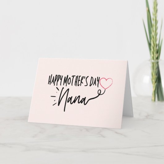 Carte Fête des Mamans Cœur Mignon (Devant)