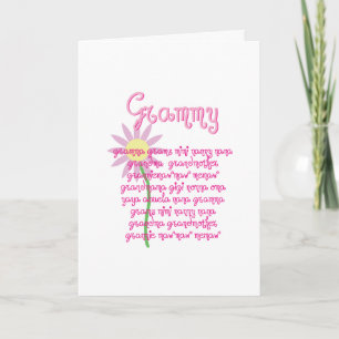 Carte Fête des mamans Grammy
