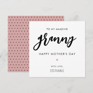 Carte Fête des mamans mamie minimaliste et moderne