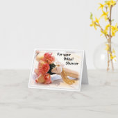 Carte Fête des mariées (Fleur jaune)