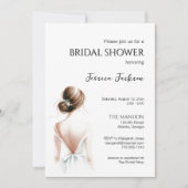 Carte Fête des mariées à l'aquarelle Bride douche Invita (Devant)