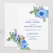 Carte FÊTE DES MARIÉES aquarelle Floral (Devant / Derrière)