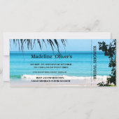 Carte Fête des mariées Boarding Pass Destination Tropica (Dos)