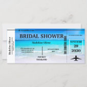 Carte Fête des mariées Boarding Pass Destination Tropica (Devant)