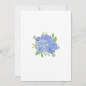 Carte Fête des mariées botanique d'Hydrangée violette Me (Dos)