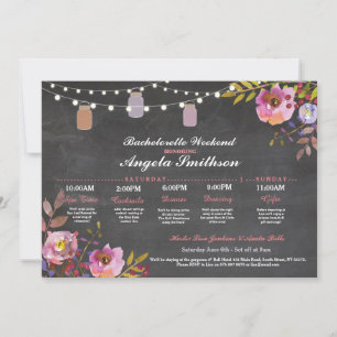 Carte Fête des mariées Chalk Coral Itinéraire Bacheloret