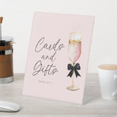 Carte Fête des mariées Champagne rose et signe cad (In SItu)