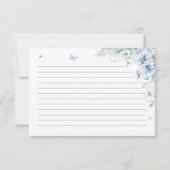 Carte Fête des mariées Chinoiser bleu et blanc Rec (Dos)