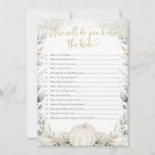 Carte Fête des mariées citrouille Jeu Comment Vous Conna (Devant)