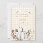 Carte Fête des mariées Couples Citrouilles blancs de aut (Devant)