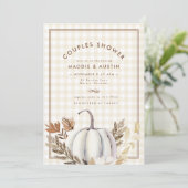 Carte Fête des mariées Couples Citrouilles blancs de aut (Debout devant)