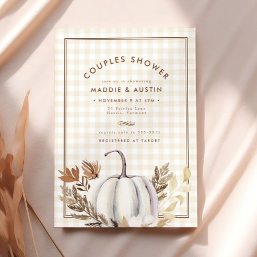 Carte Fête des mariées Couples Citrouilles blancs de aut