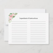 Carte Fête des mariées Cute Floral Fab Recette (Dos)