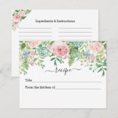 Carte Fête des mariées Cute Floral Fab Recette (Devant / Derrière)