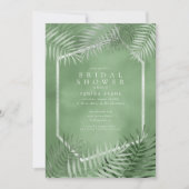 Carte Fête des mariées de feuille de palme luxuriante Mo (Devant)