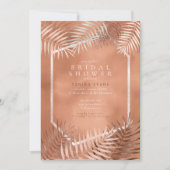 Carte Fête des mariées de feuille de palme luxuriante Te (Devant)