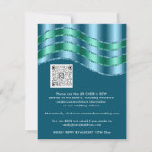 Carte Fête des mariées de Mariage de code QR Parties sci (Dos)