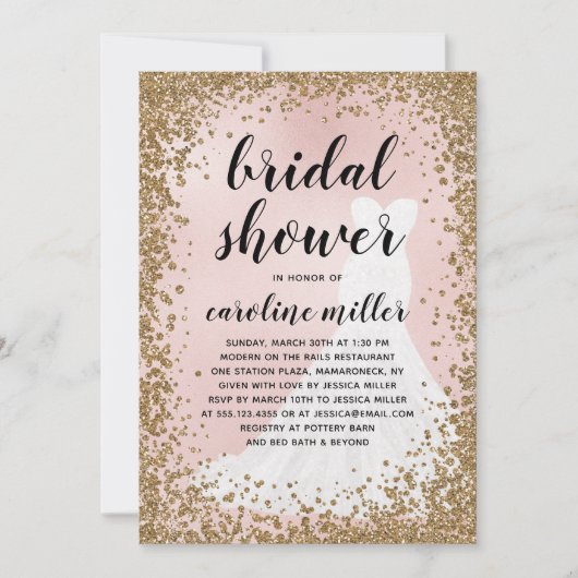 Carte Fête des mariées de robe de mariée de Parties scin (Devant)