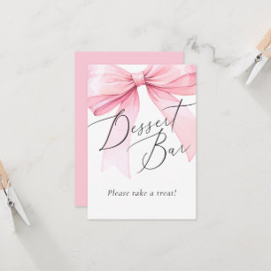 Carte Fête des mariées du bar-dessert Coquette Rose