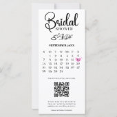 Carte Fête des mariées Enregistrer la date Photo QR Code (Devant)