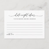 Carte Fête des mariées EVERLEIGH Date Night Ideas (Devant)