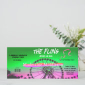 Carte Fête des mariées Festival d'été moderne Fling (Debout devant)