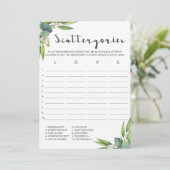 Carte Fête des mariées Feuille botanique Scattergories (Debout devant)