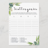 Carte Fête des mariées Feuille botanique Scattergories (Devant)