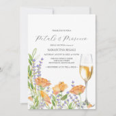 Carte Fête des mariées fleurs sauvages Petals & Prosecco (Devant)